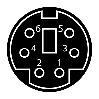 6 Pin Mini DIN Connector (image credit: Wikipedia)