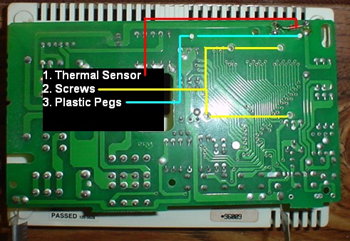 Backside of the circuit board